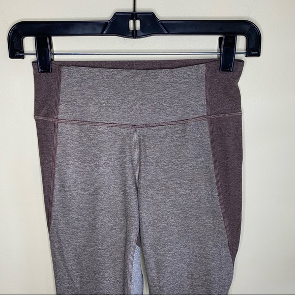 OUTDOOR VOICES Brown TriTone 7/8 Warm Up Leggings Size XS - Picture 2 of 6